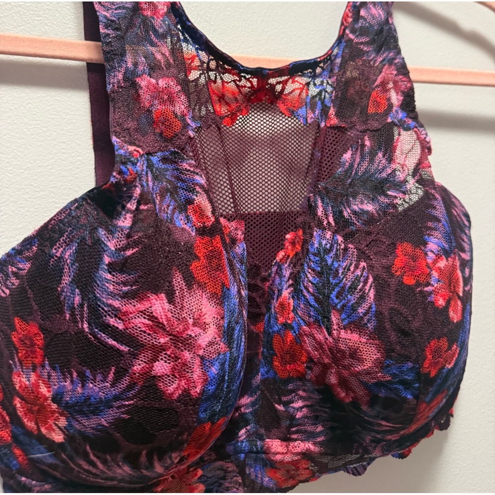 Floral Mesh Bralette - Picture 2 of 5